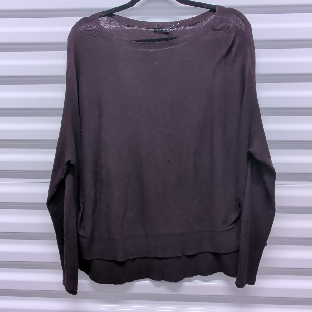 Stella Carakasi Size S/M Women Plum Purple Cotton Tencel Knit Oversized Sweater — photo 2